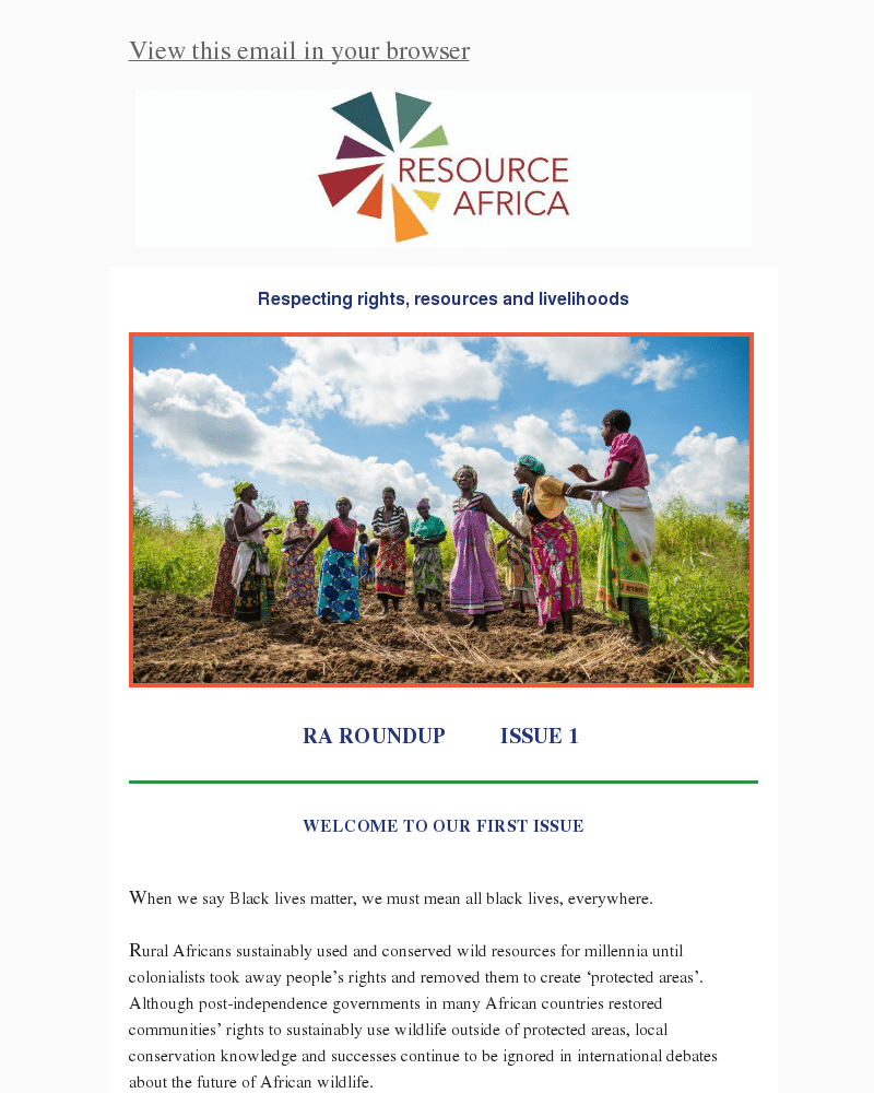 Resource Africa Newsletter