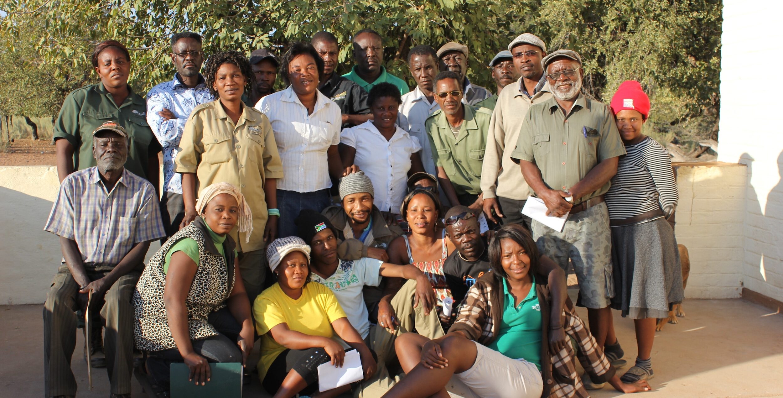 A group of conservancy members post together for the Animals Abroad Bill opposition.